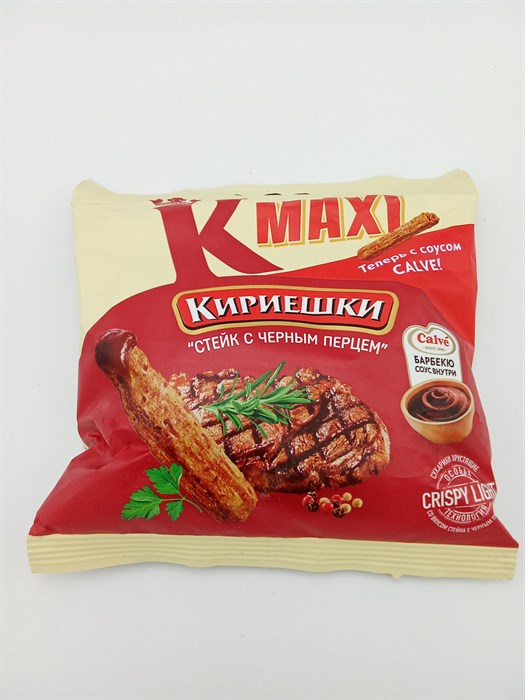 Кириешки "Maxi" 50 гр Стейк+барбекю соус - фото 10078