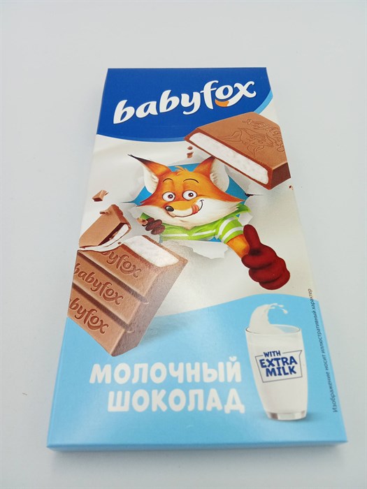 Шоколад "Babyfox" 90 гр молочная плитка - фото 11922