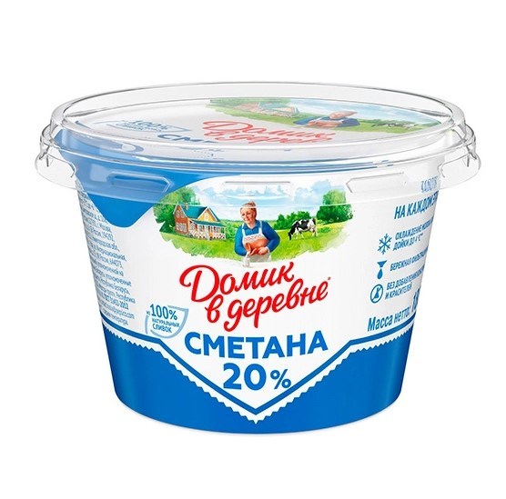 "Домик в деревне" Сметана 180гр 20% vctt9zJCgPmz8kE-Fyy6d0 - фото 13225