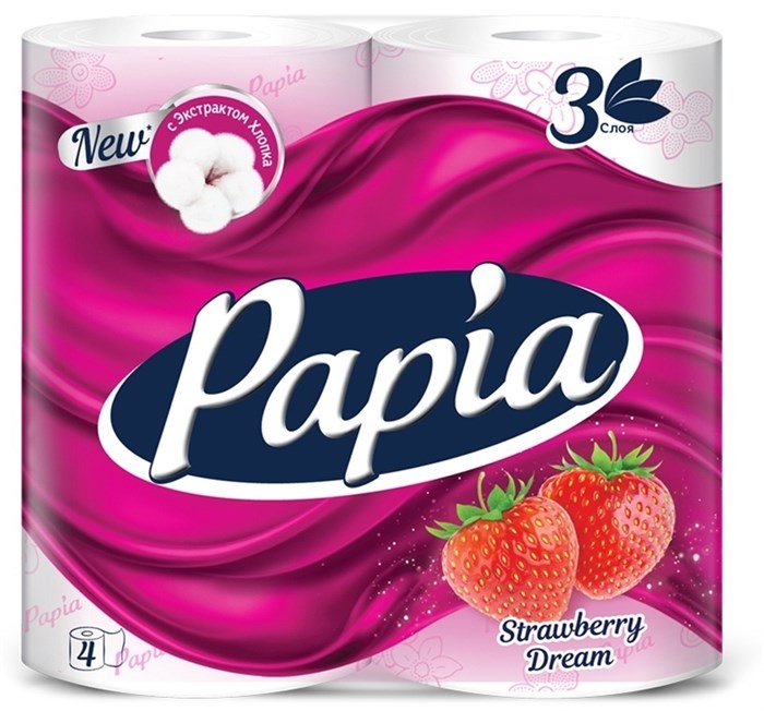 Туалетная бумага "Papia" 3 слоя Клубника U0JTglu7j06drwUFBWYAU3