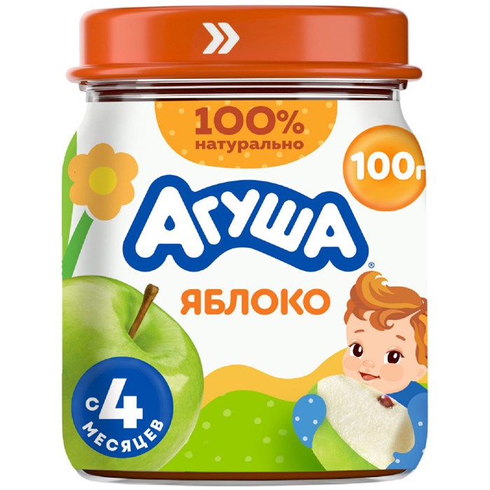 Пюре "Агуша" 100  гр Яблоко с 4 мес aSAawS7hgMzD2vSVUEAnI1 - фото 15499