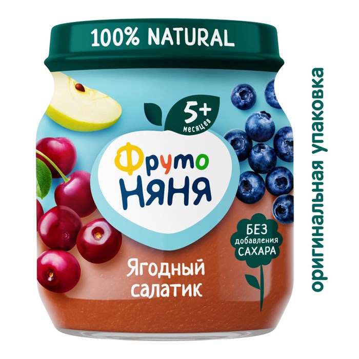 Пюре "Фруто Няня" 100 гр Яблоко-черника-вишня snD0YMmHjlLKJz5WXhI7h3 - фото 15540