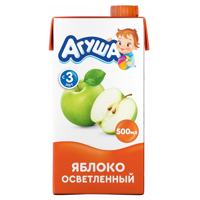 Сок "Агуша" 500 мл Яблоко осветленный hAQjmGXwirFOhGX3cCl6y0 - фото 15758