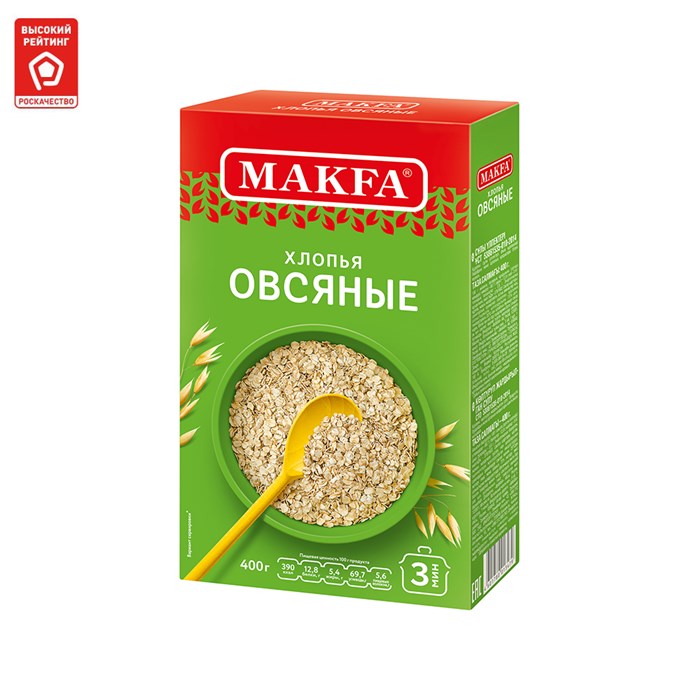 Хлопья "Макфа" 400 гр Овсяные eLSbMOCkjB8o6bJYiw-9U0 - фото 15765