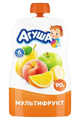 Пюре "Агуша" 90 гр Мультифрукт с 6 мес AsA6WuFwhB4XzjvaQOK-c2 - фото 15994
