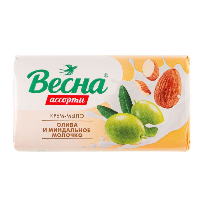 Мыло "Весна" 90 гр Олива миндальное масло f8lCy28bh2kWrZ24wADJ22 - фото 16000