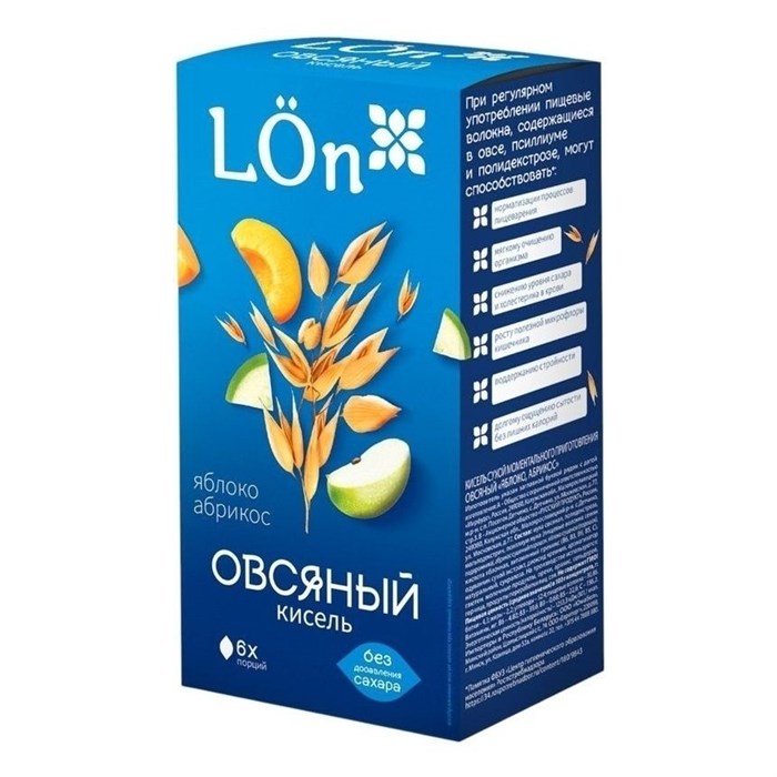 Кисель Овсяный 120гр Яблоко-абрикос (ТМ Лон) v0wKPRUUhfFHGcmsTT4ce3 - фото 16171