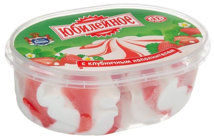 Мороженое "Юбилейное"  460 гр с  клубничным джемом rSwcxXppjEKOC4Jmv7D4b1 - фото 16206