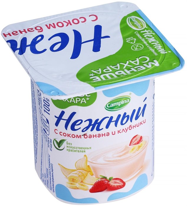 Йогурт "Нежный" 100гр 1,2% Банан-клубника nqqELAGHifNd99WWll0Vx3 - фото 16219