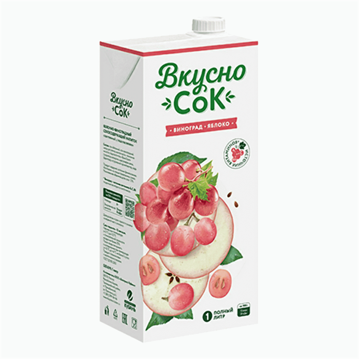 Напиток "Вкусно Сок" 0,95л Яблоко-виноград AccObsFagF0kBD9h4AB2W3 - фото 16418