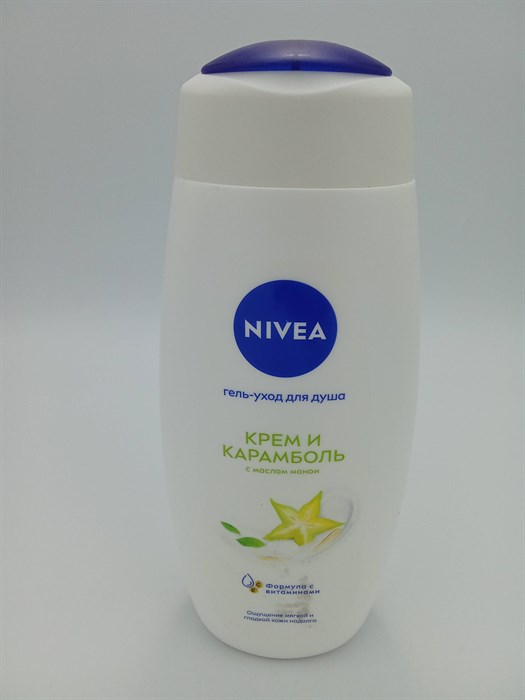 Гель-уход д/душа "Nivea" 500мл Крем и Карамболь - фото 9821