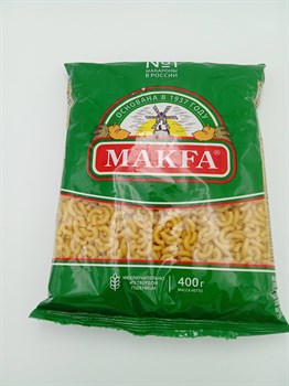 Макароны "Макфа" 400 гр Рожки гладкие