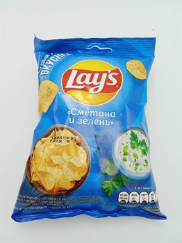 Чипсы "Lays" 37 гр Сметана и зелень