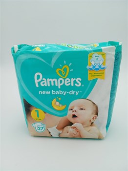 Подгузник "Pampers" New baby-dry 2-5 кг 27шт Newborn