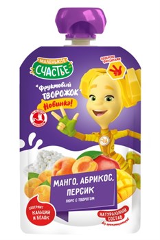 Пюре "Фиксики" манго,персик, абрикос 90г