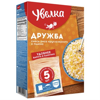 Крупа "Увелка" 350 гр Дружба (рис+пшено) MDzEQU3niHJZV1dW00asu3