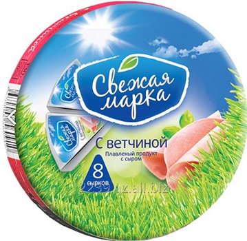 Сыр плав. "Свежая марка" 130гр 45% С ветчиной (круг) FOwwr477iQjDffMHlTIs02