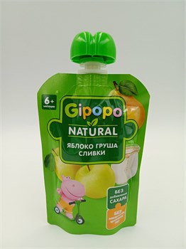 Пюре "Gipopo" 90гр Яблоко-груша -сливки oZMuSP4XjmU65g9B64Egd0