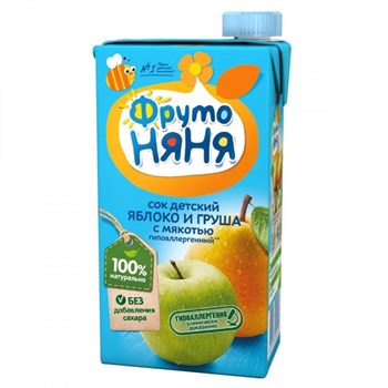 Сок "Фруто Няня" 0,5 л Яблоко и груша beSkhefgg1zYtXnuxUIGG0