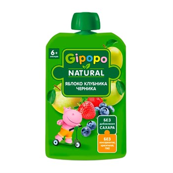 Пюре "Gipopo" 90гр Яблоко-клубника-черника HcPwd4vjiaMQcwIfZj99r3