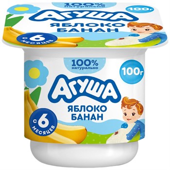 Творог фруктовый "Агуша" 100гр Яблоко-банан d4swjcaFglnzv8bJdQ39-1