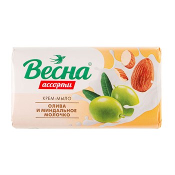 Мыло "Весна" 90 гр Олива миндальное масло f8lCy28bh2kWrZ24wADJ22