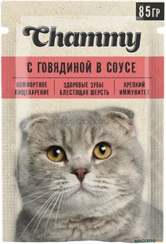 "Chammy" Корм д/кошек 85гр Говядина PEOCKXFHipvRavl30ytZA2