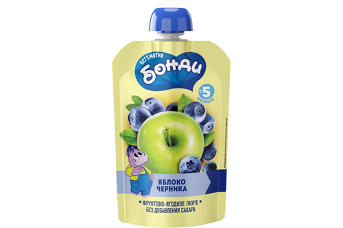 Пюре "Бонди" 90гр Ялоко-черника PMLeAtKYjlLf8lXq5OTFs1